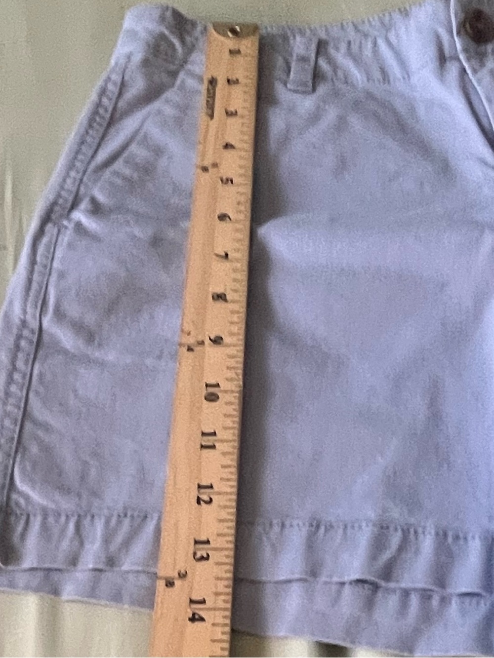 Coastal Grandma Light Blue Cotton Shorts 4 Mid Rise Casual Preppy Summer Capsule - Picture 5 of 6